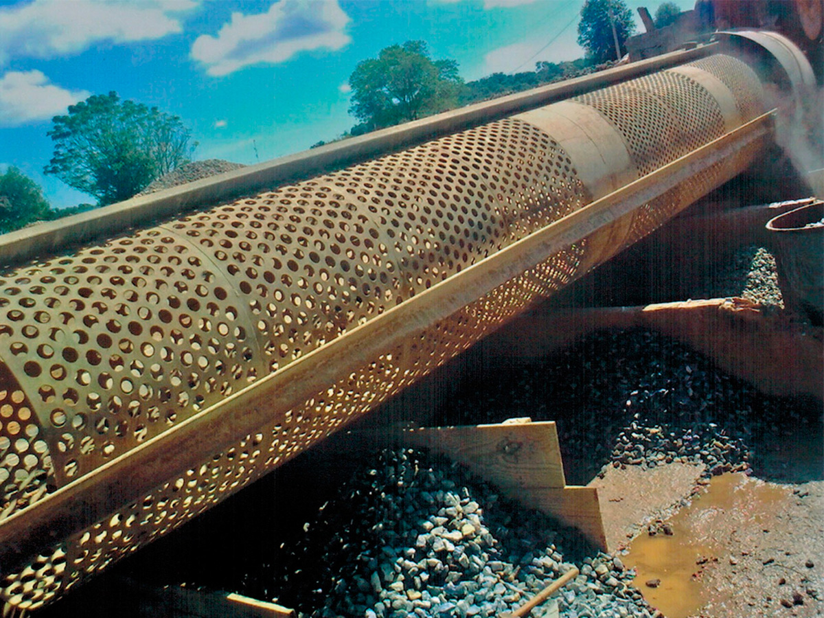 clasificador de piedras por tamaños