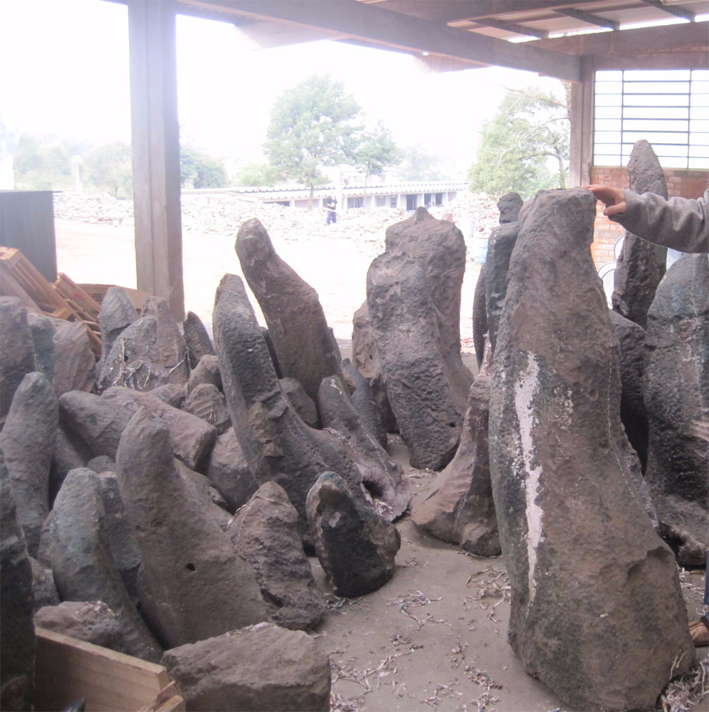geoda de amatista en la fabrica