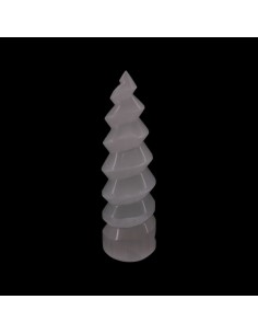 Torre de selenite polida em espiral 2