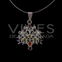 Pendant Filigree with Chakra Minerals - Silver Bath