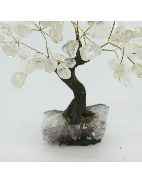 Tree of Quartz Small with Amethyst Druse Base