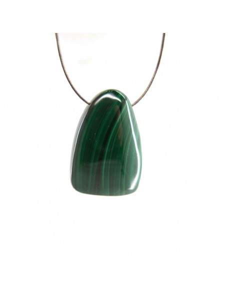 Pendant of Malachite Plane Roll Pierced