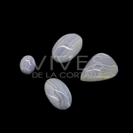 Cabochon de calcédoine bleue (Pack 25gr)
