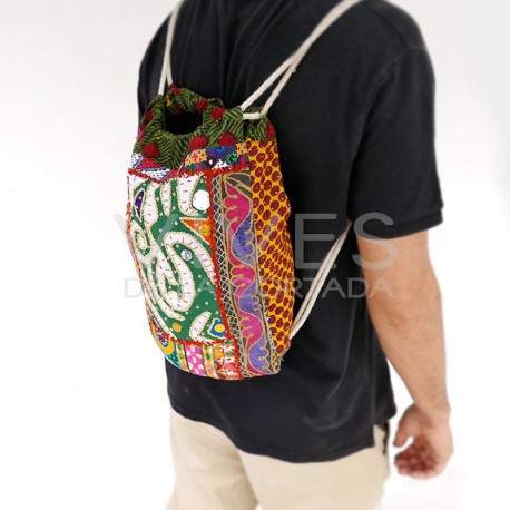 Mochila de cordas de tecido