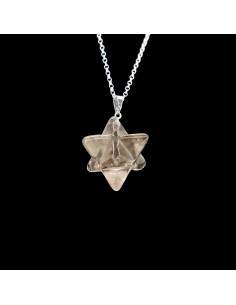 Pendentif Merkaba sur Quartz Smoked.