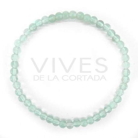 Pulsera de Fluorita Verde Bola Lisa 4mm