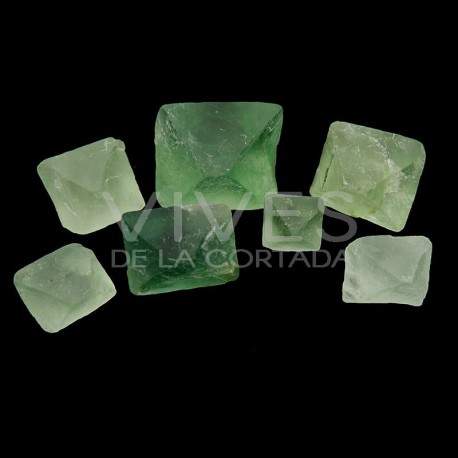 Octaedros de Fluorite Arco-íris Natural (Embalagem 250g)