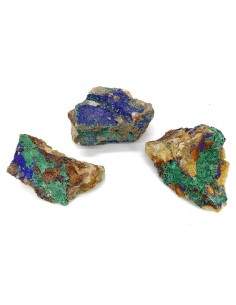 Azurite em bruto com malaquite