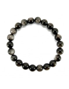 Pulsera de Obsidiana Plateada 8mm 2