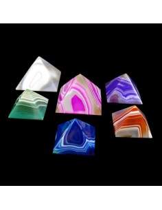 Pirâmides de ágata tingida Embalagem de 250gr