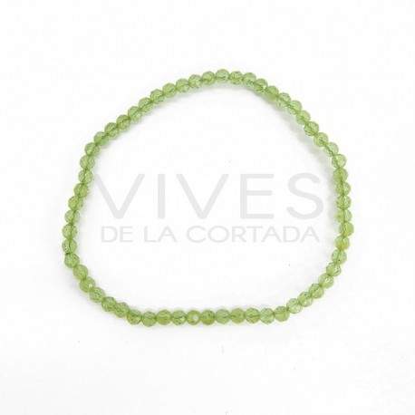 Pulseira de peridoto facetado 3mm