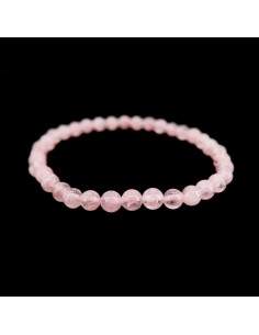 Pulseira de quartzo rosa para crianças 4mm