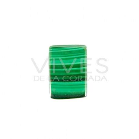 Pendentif de Malachite rectangulaire avec trou