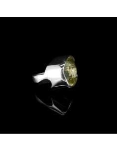 Bague de Citrine à facettes en argent 925 (A46) 2