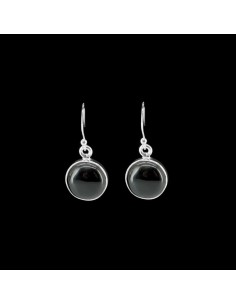Pendientes de Ónix Circulo en Plata de Ley 925
