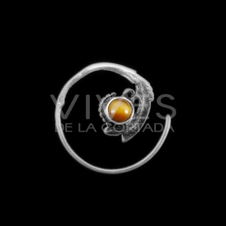 Boucle d'oreille en argent 925 avec minéral (P52)