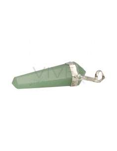Colgante Biterminado de Cuarzo Verde (Baño de Plata) 2