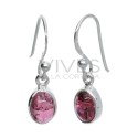 Conjunto de Turmalina Rosa Facetada en Plata de Ley 925