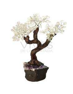Árbol de Cuarzo Grande  con Base de Drusa de Amatista