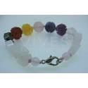 Bracelet de fleurs de Chakra avec fermoir en argent
