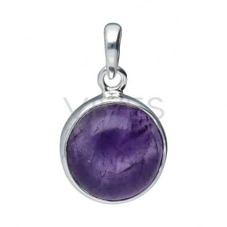 Amethyst Circle Set in Sterling Silver 925