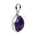 Amethyst Circle Set in Sterling Silver 925
