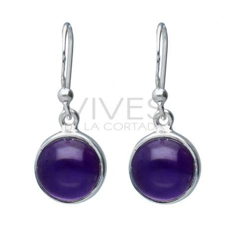 Ensemble cercle d'améthyste en argent sterling 925