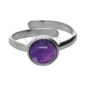 Amethyst Circle Set in Sterling Silver 925