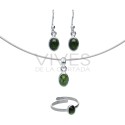 Green Tourmaline Set in 925 Sterling Silver