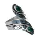 Ring in Silver Plating with Mineral -A66-