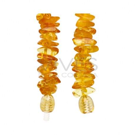 Colar de chips de âmbar claro