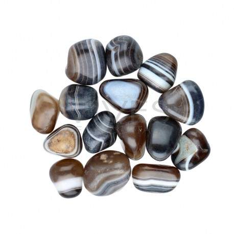 Rodados de Ágata Negra Teñida T-5 (Pack 250gr)