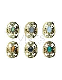 Anel de bronze com minério -61-