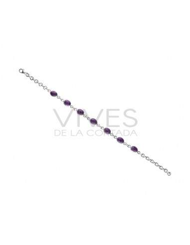 Pulsera de Charoita Pequeña en Plata...