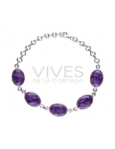 Large Charoite Bracelet in 925...