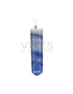 Pendentif en quartz bleu poli