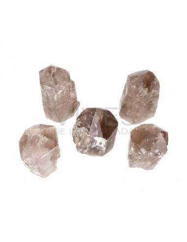 Puntas Semipulidas de Cuarzo Ahumado