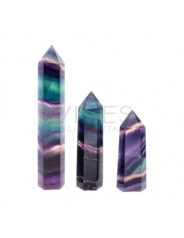 Fluorite arc-en-ciel pointes polies