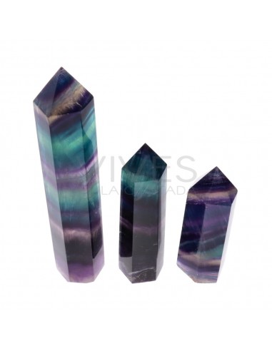 Fluorite arc-en-ciel pointes polies