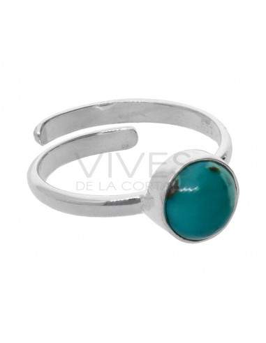 Turquoise en argent 925 sertie d'un...