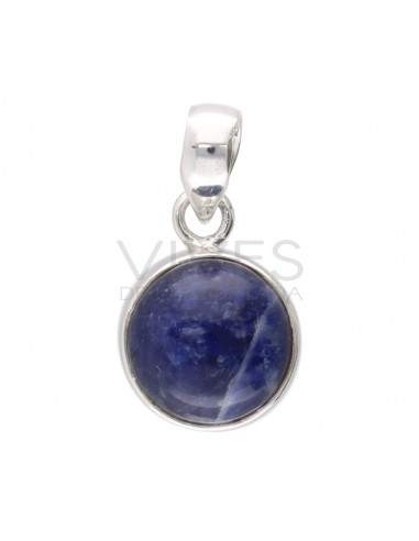 Sodalite Circle Set in Sterling...