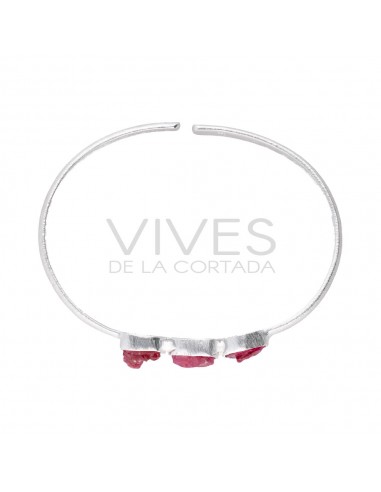 Pulseira Ruby Rough em prata 925...