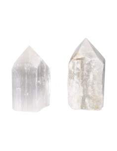pontas Selenite semi-polida...