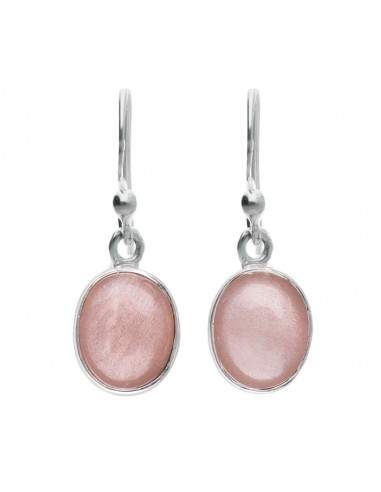 Conjunto Oval Adularia em Sterling...