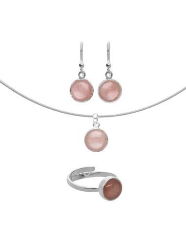 Adularia Circle Set in Sterling...