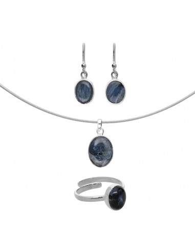 Pietersite ovale en argent 925