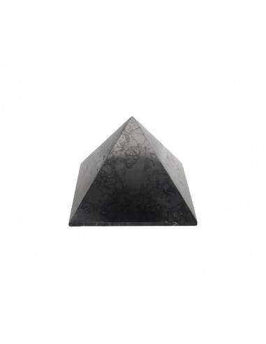 Pyramide de shungite brillante 10x10cm