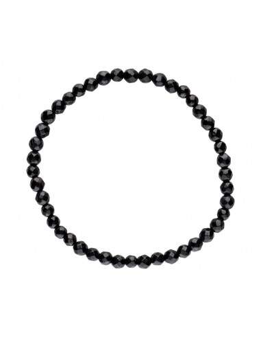 Faceted Black Tourmaline Bracelet 4mm