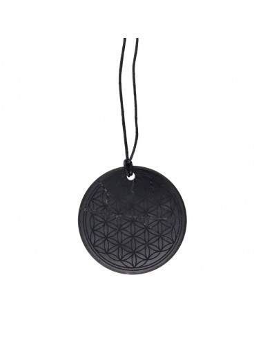 Grand pendentif en shungite fleur de vie