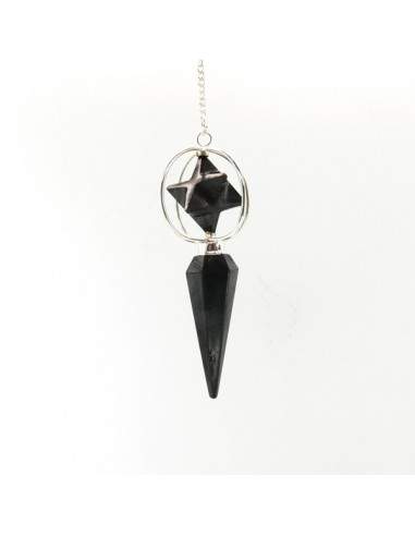 Pendule en shungite avec Merkaba